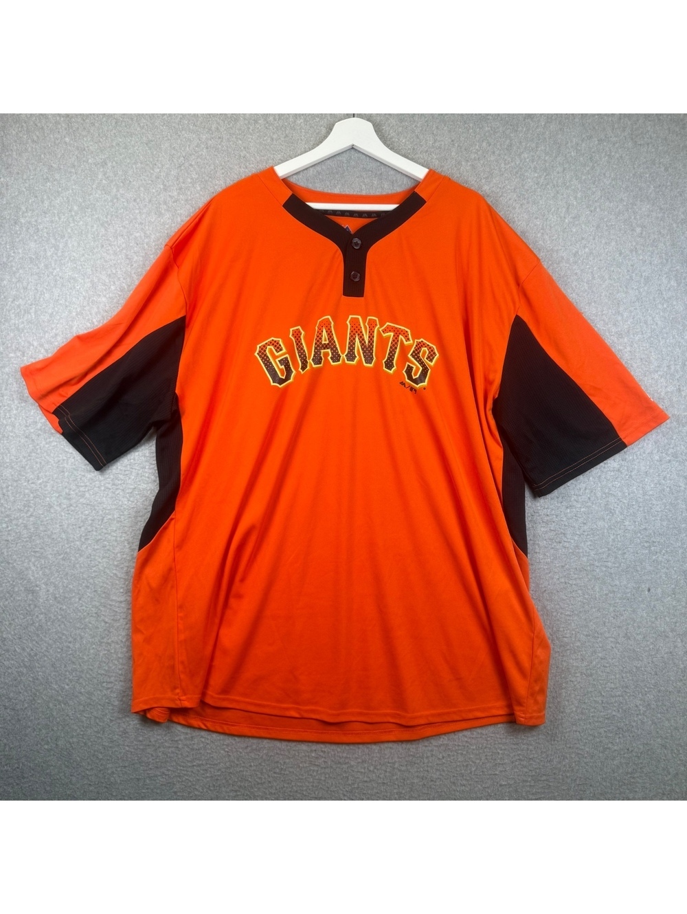 Majestic Cool Base San Francisco Giants Jersey Orange Black Men's Size 3XL